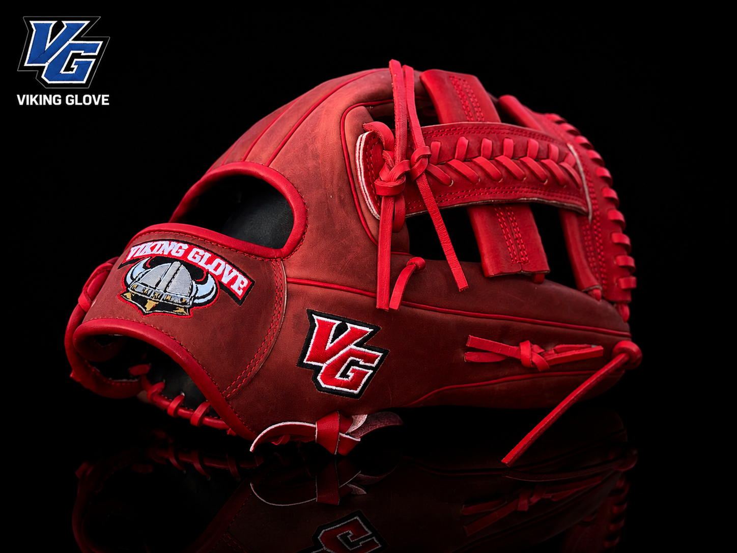 Hand-stitched Viking Glove Co. baseball glove by the forge